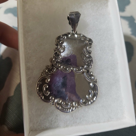 Sterling silver 9.25 engravable pendant - Picture 2 of 3